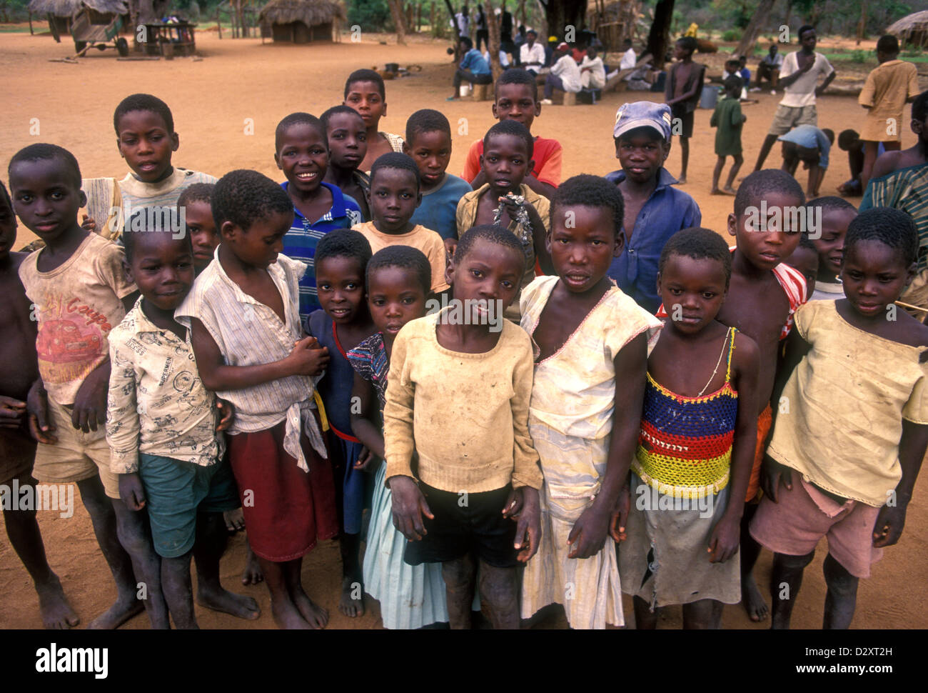 Zimbabwean people, boys and girls, village of Mahenye, Manicaland Stock