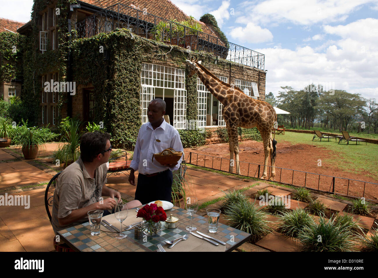 Lunch at Giraffe Manor, AFEW Giraffe Centre, Nairobi, Kenya Stock Photo