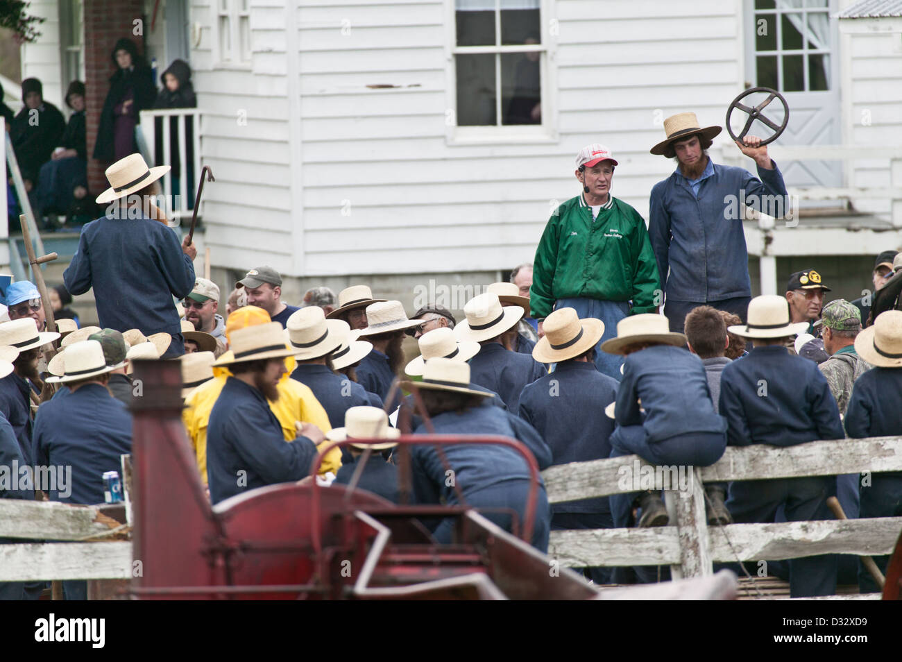 Auction at Amish farm Montgomery County upstate New York Stock Photo