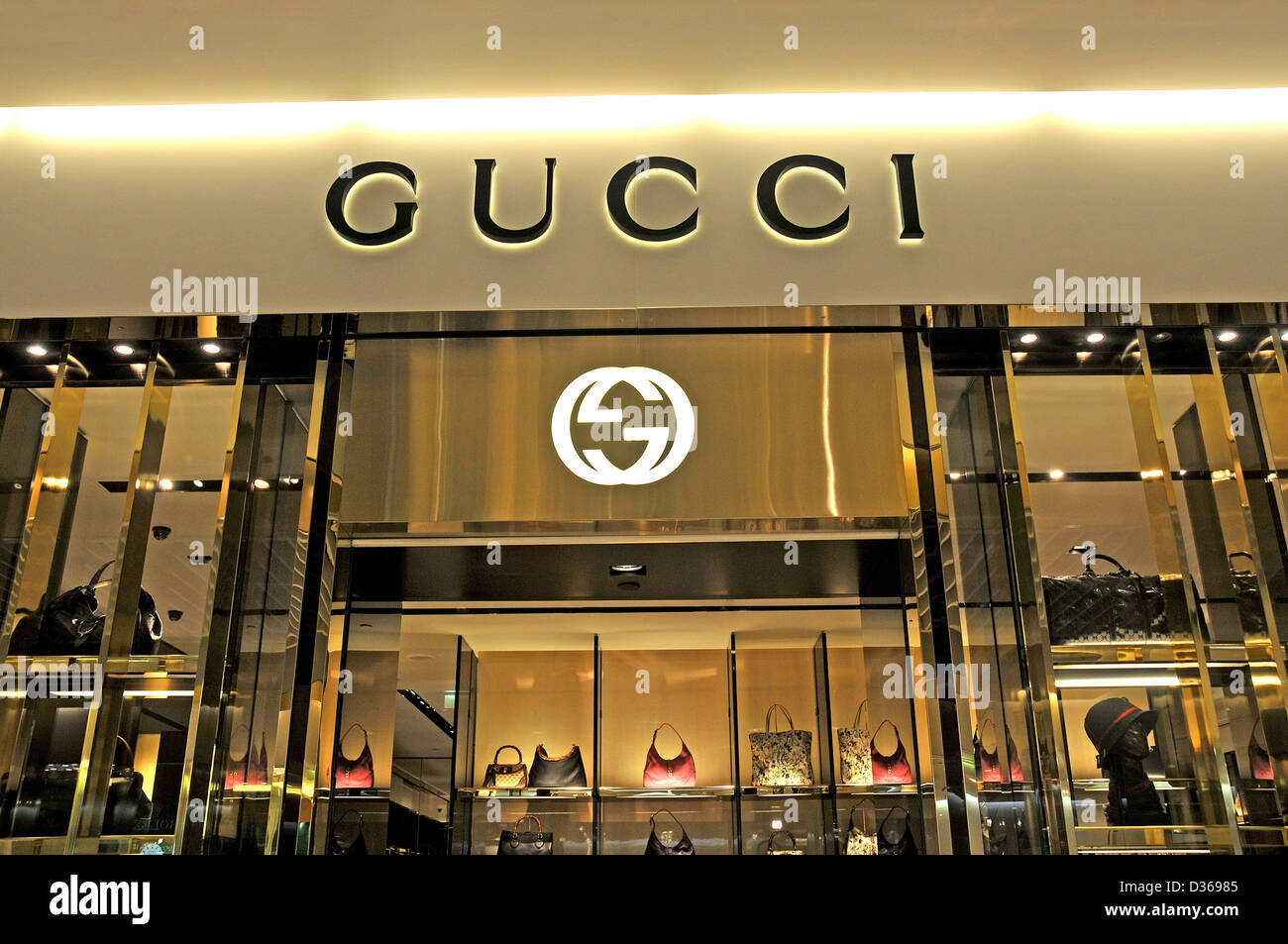 Gucci boutique duty free shop terminal 2 Roissy Charles-de-Gaulle Stock Photo, Royalty Free ...