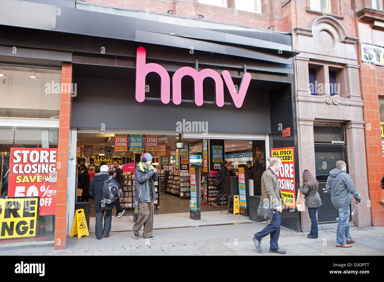 HMV store closing down in Glasgow Scotland Stock Photo, Royalty Free