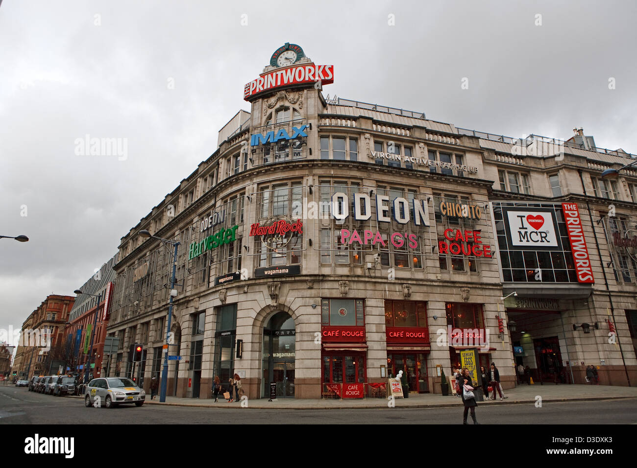 The odeon cinema in the printworks in Manchester England Stock Photo