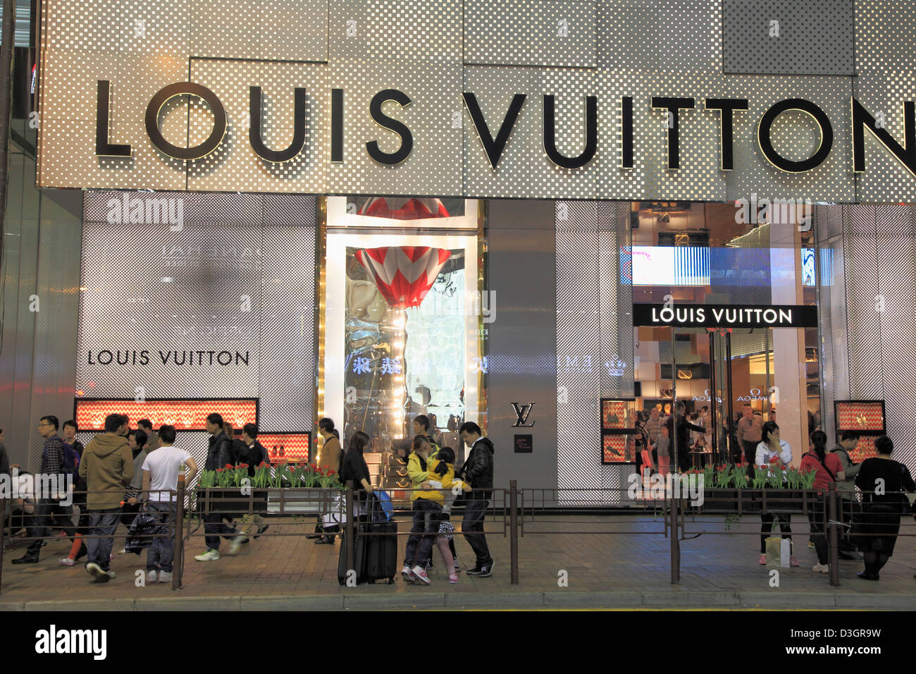 China, Hong Kong, Kowloon, Tsim Sha Tsui, Canton Road, Louis Vuitton Stock Photo, Royalty Free ...