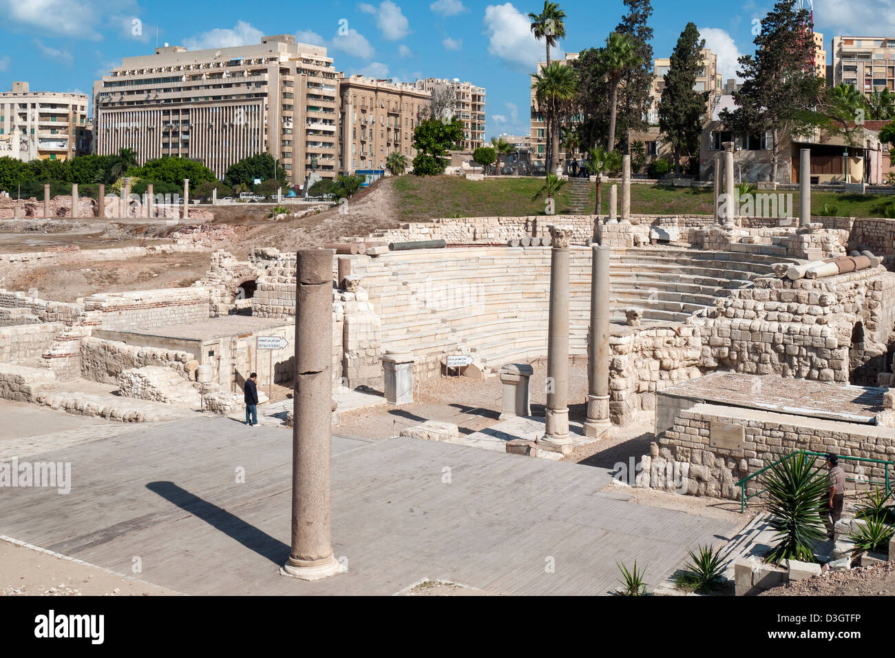 Ancient Roman Amphitheatre in Alexandria, Egypt Stock Photo 53845562