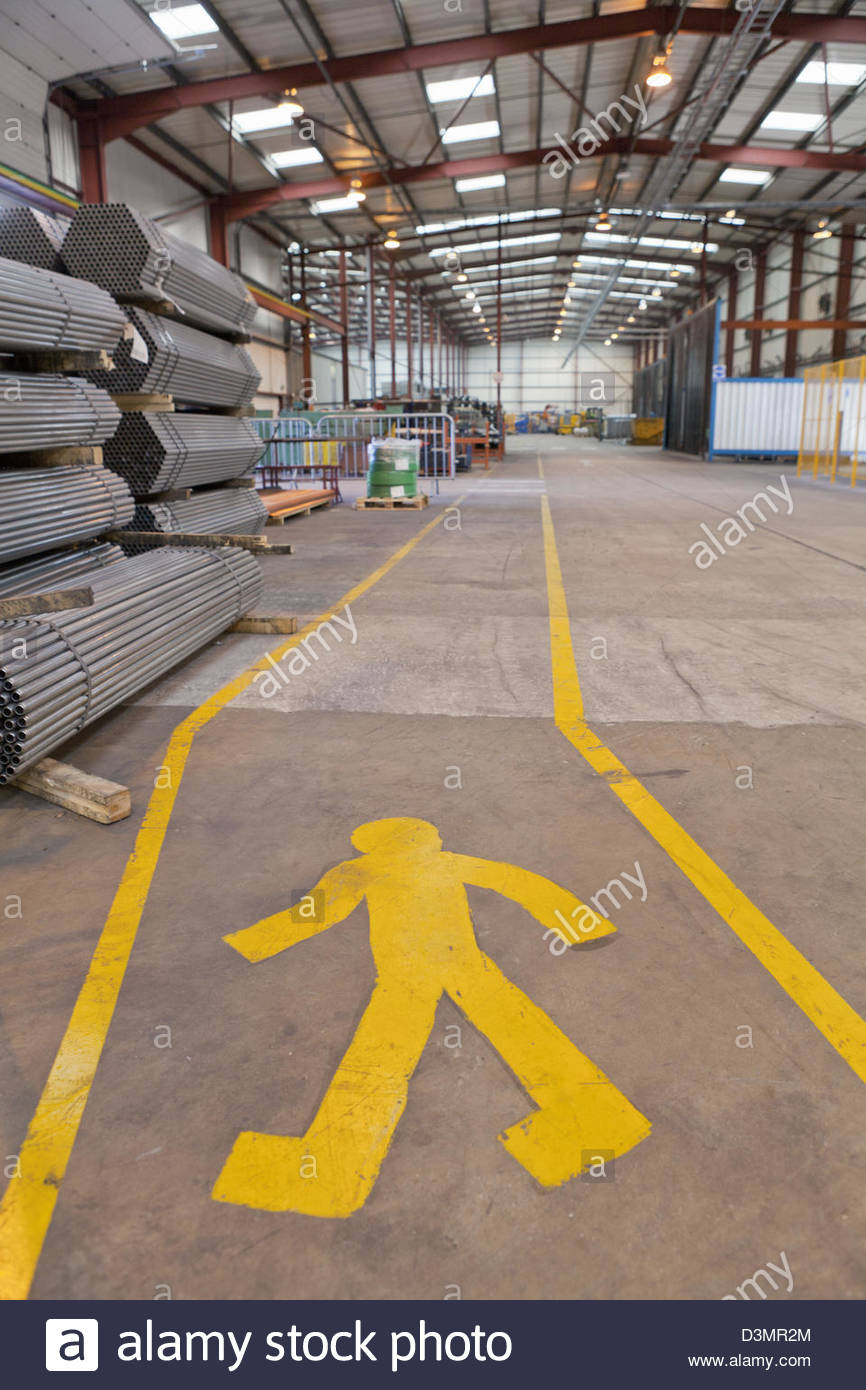 Pedestrian Walkway In Warehouse Stock Photo Royalty Free Image pedestrian-walkway-in-warehouse-stock-photo-royalty-free-image