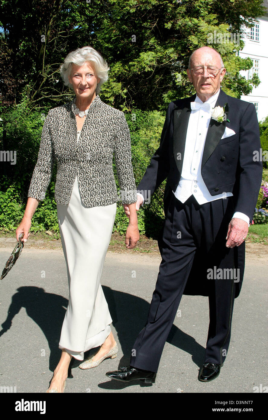 Moritz Landgraf of Hesse and Tatiana Princess of Hesse arrive at the