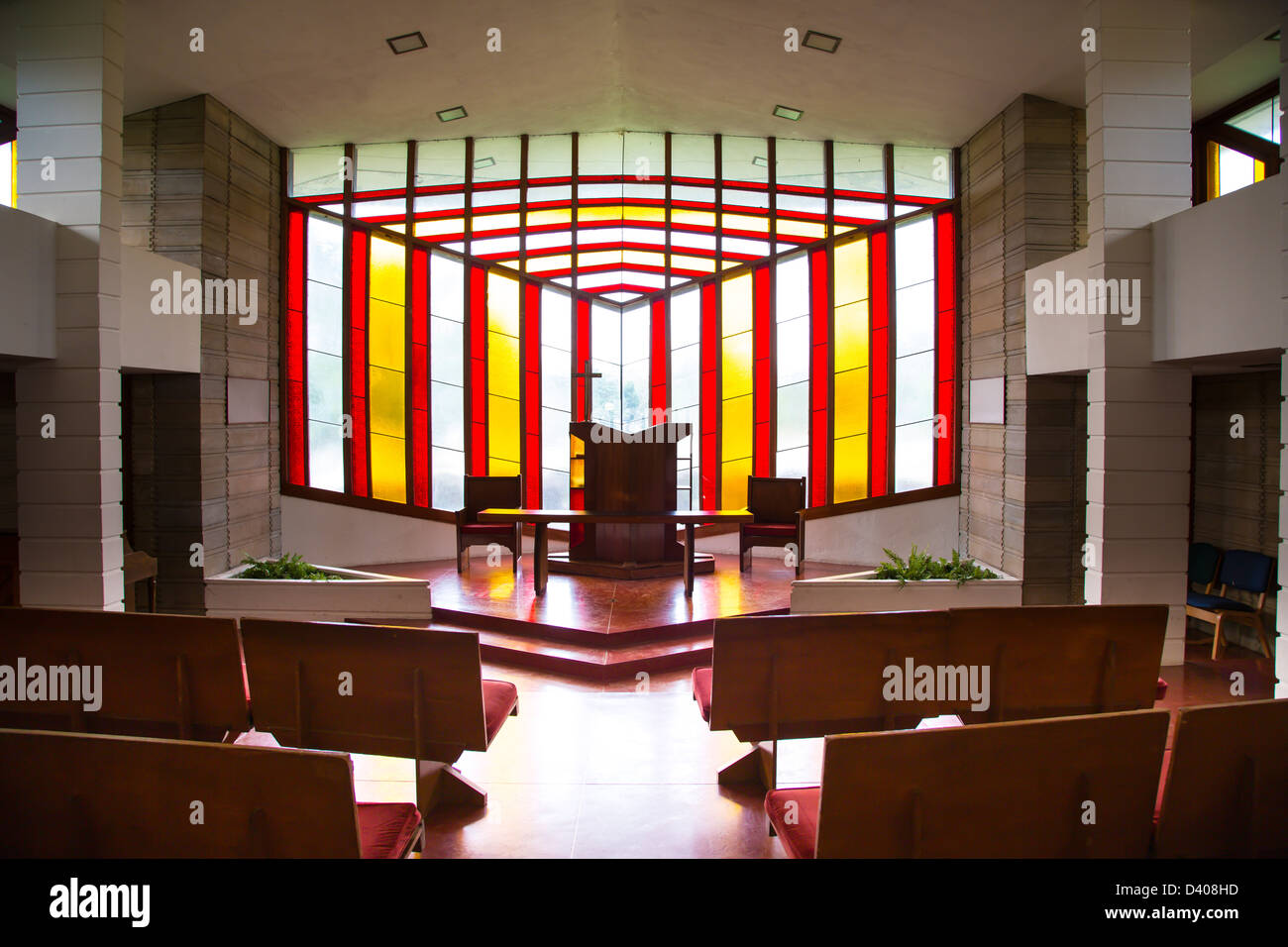 interior of danforth chapel on the frank lloyd wright designed interior of danforth chapel on the frank lloyd wright designed