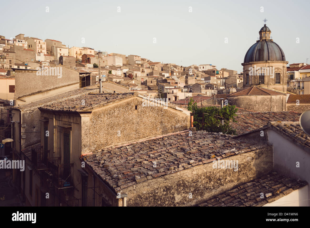 roofs Bisacquino, Sicily (Italy Stock Photo, Royalty Free Image