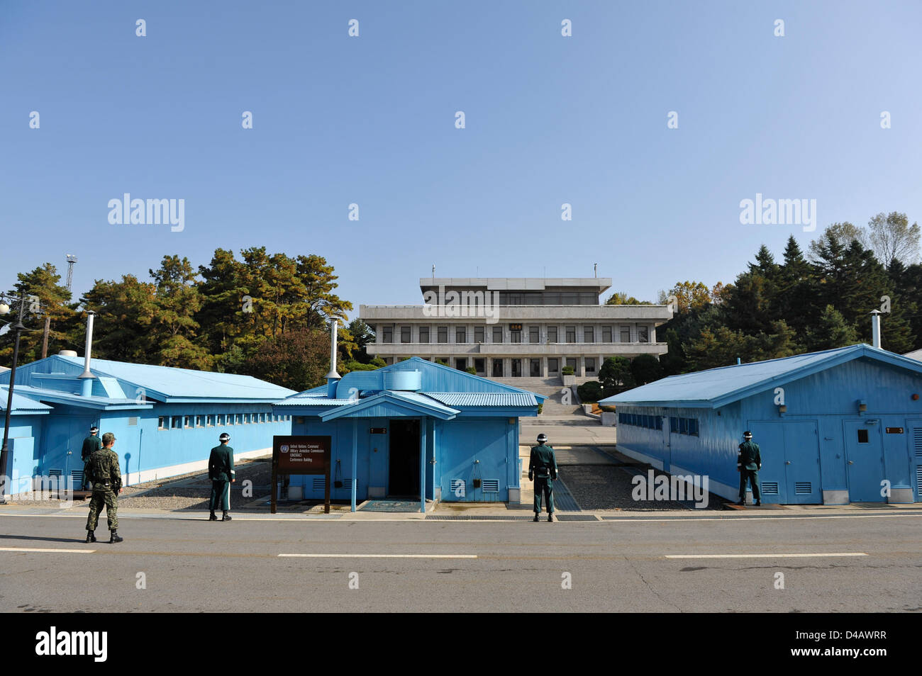 The Demarcation Line Between North Korea Above And South Below In The Demarcation Line Between North Korea Above And South Below In