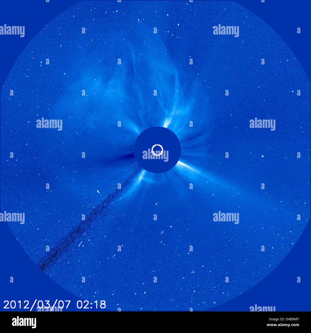 X Class Solar Flare Sends Shockwaves On The Sun Stock Photo Alamy