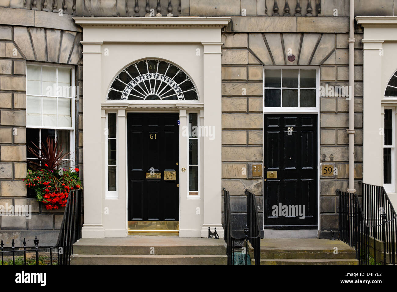 front doors, Edinburgh, Scotland Stock Photo, Royalty Free