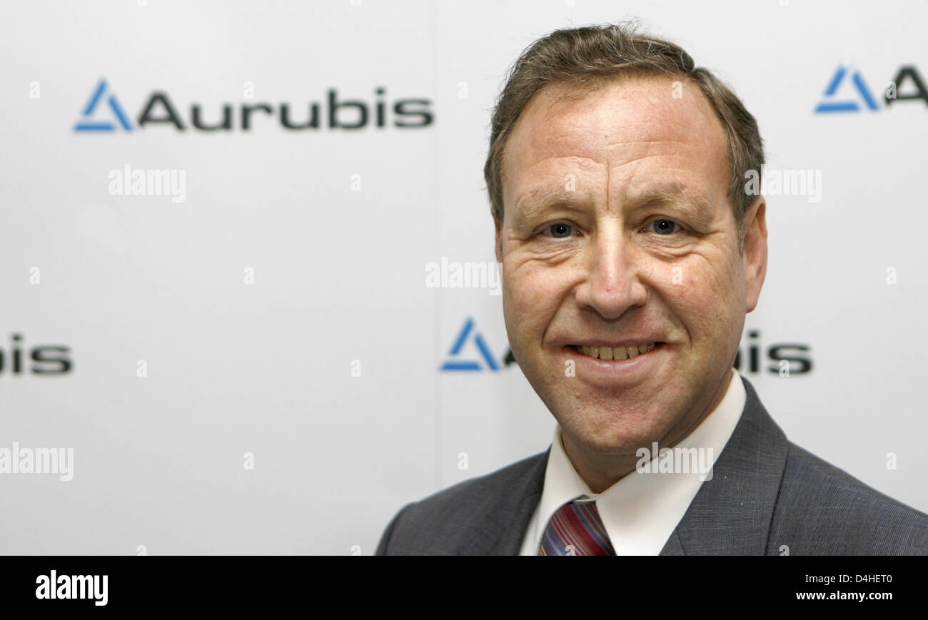 Bernd Drouven, CEO of Norddeutsche Affinerie (NA), smiles prior to a press ...