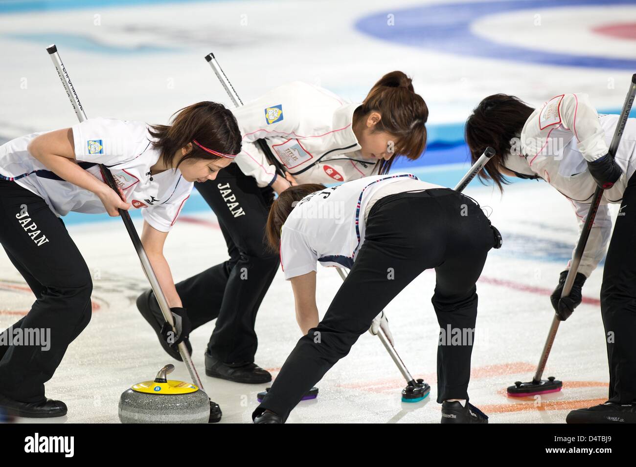 Japan team group (JPN), MARCH 18, 2013 Curling World Women's Stock