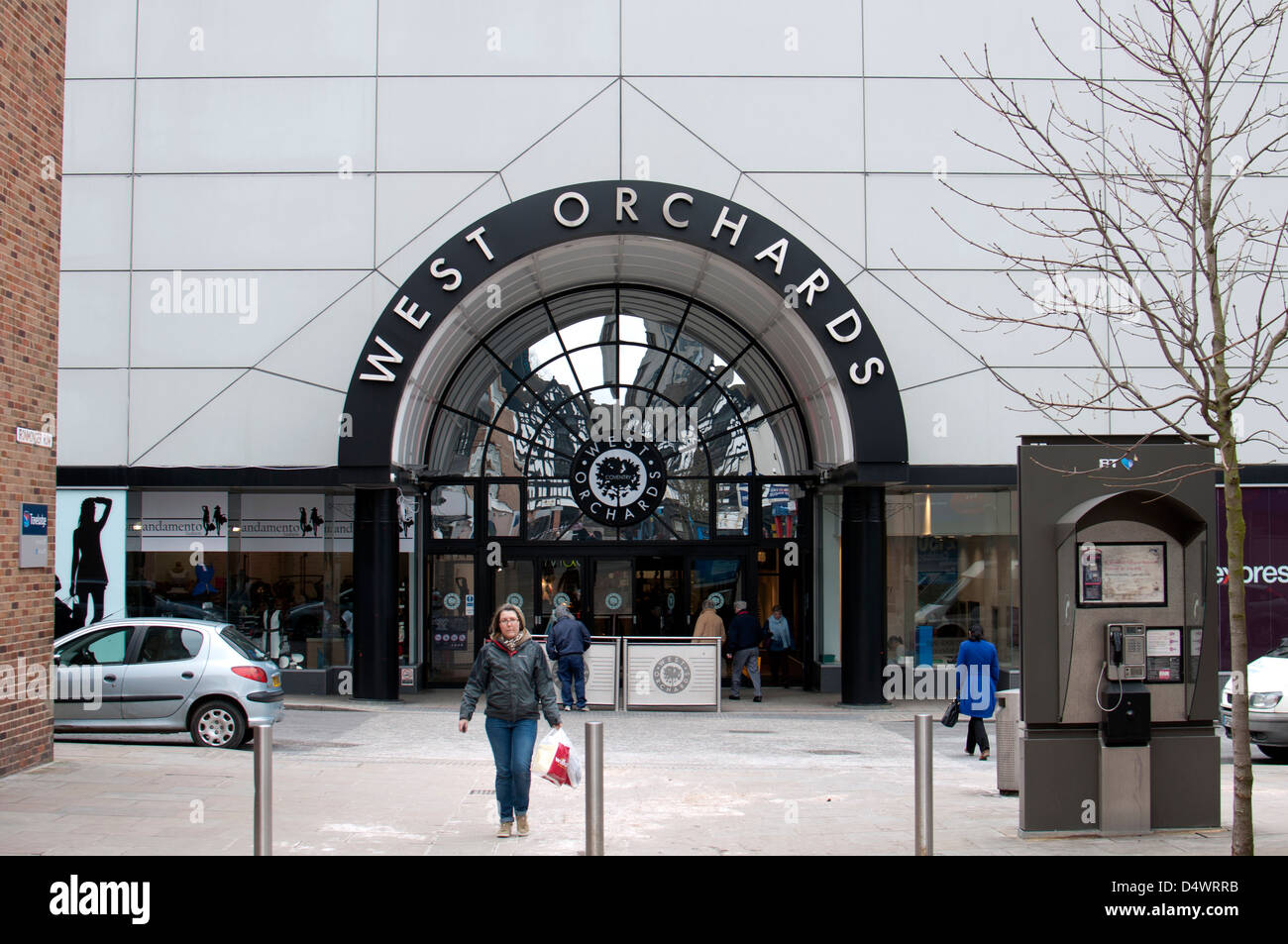 West Orchards shopping centre entrance, Coventry, UK Stock Photo