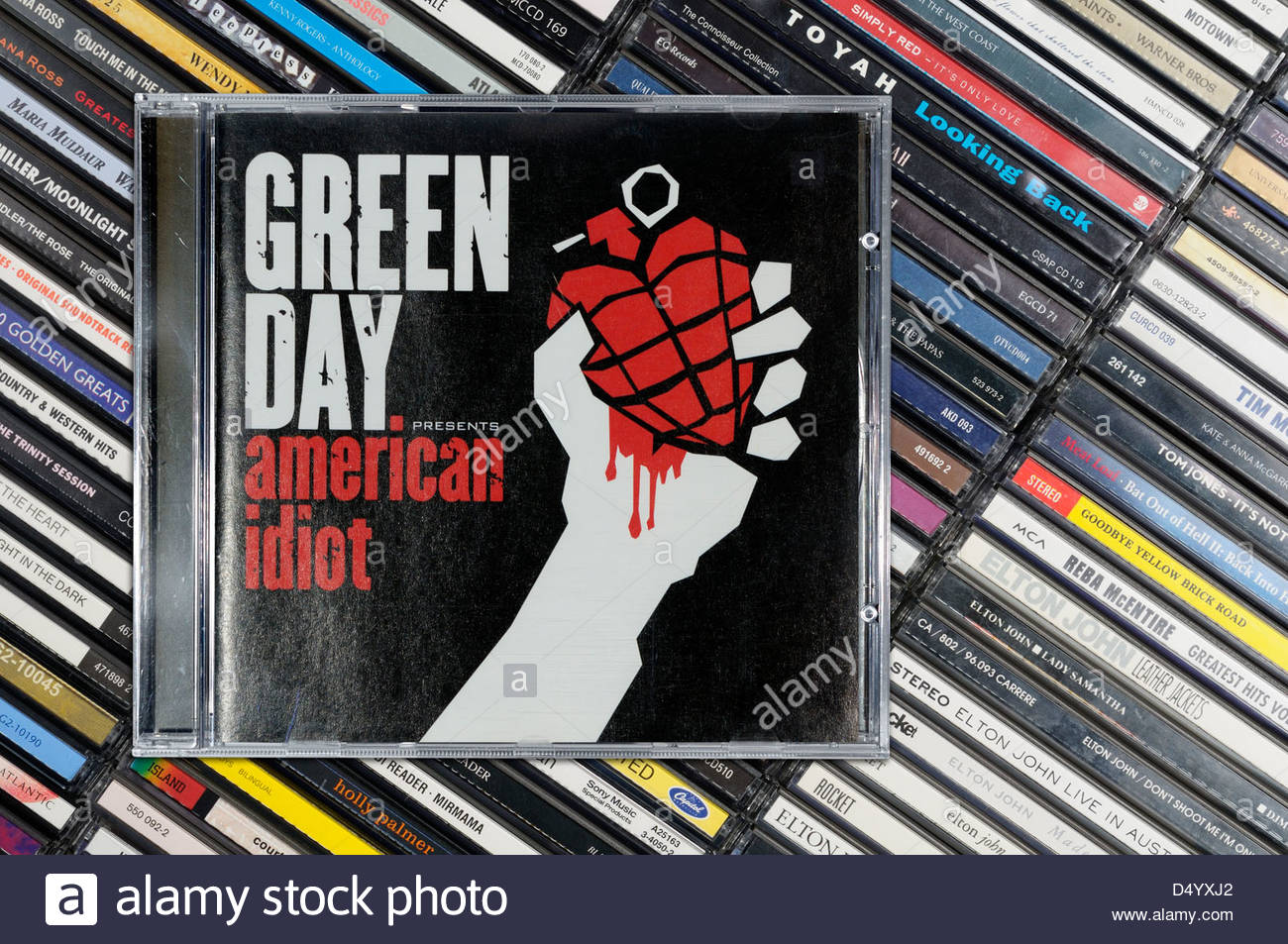 Green Day album American Idiot, CD cases. England Stock Photo, Royalty Free Image 54703322 Alamy