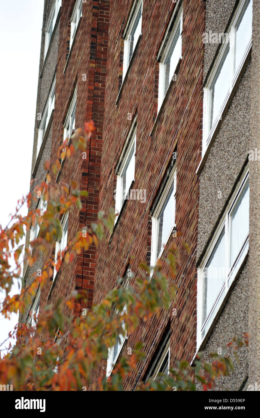 Block of flats, housing in Leeds UK Stock Photo, Royalty Free Image
