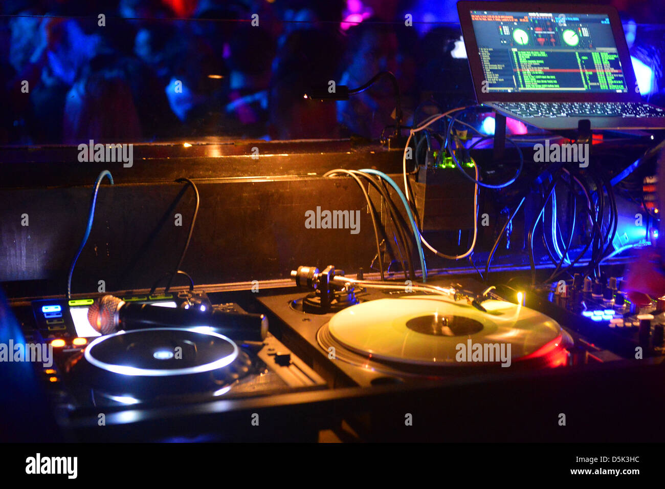 A DJ mixer in a night club Stock Photo 55124312 Alamy