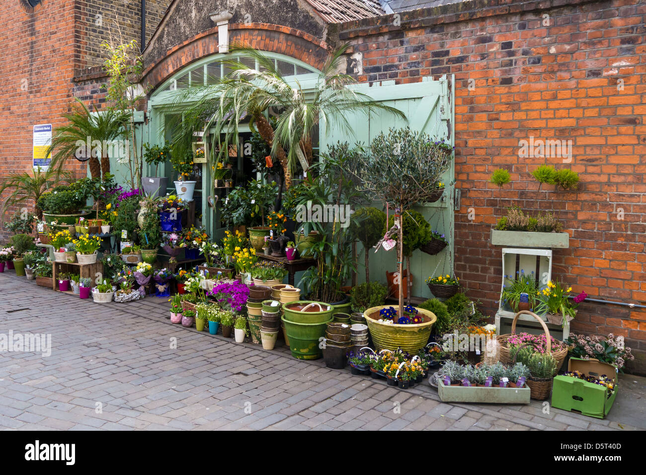 Pretty Florist Stall Greenwich Market, London Stock Photo, Royalty Free Image 55234381 Alamy