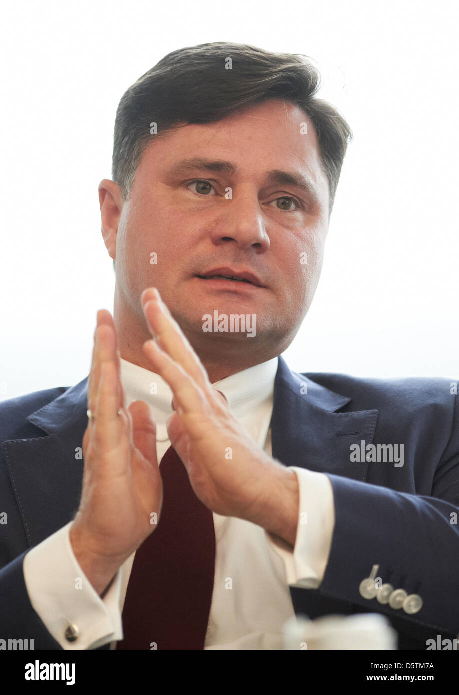 Erol Thomas Isim, CEO of Toennies subsidiary Pharma Action, is pictured during a press conference in Rheda-Wiedenbrueck, Germany, 28 November 2012. - erol-thomas-isim-ceo-of-toennies-subsidiary-pharma-action-is-pictured-D5TM7A