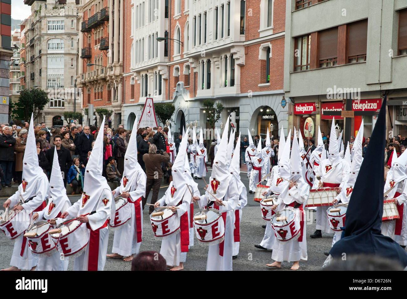 'Semana Santa' traditional Catholic Easter parades in Bilbao, Spain