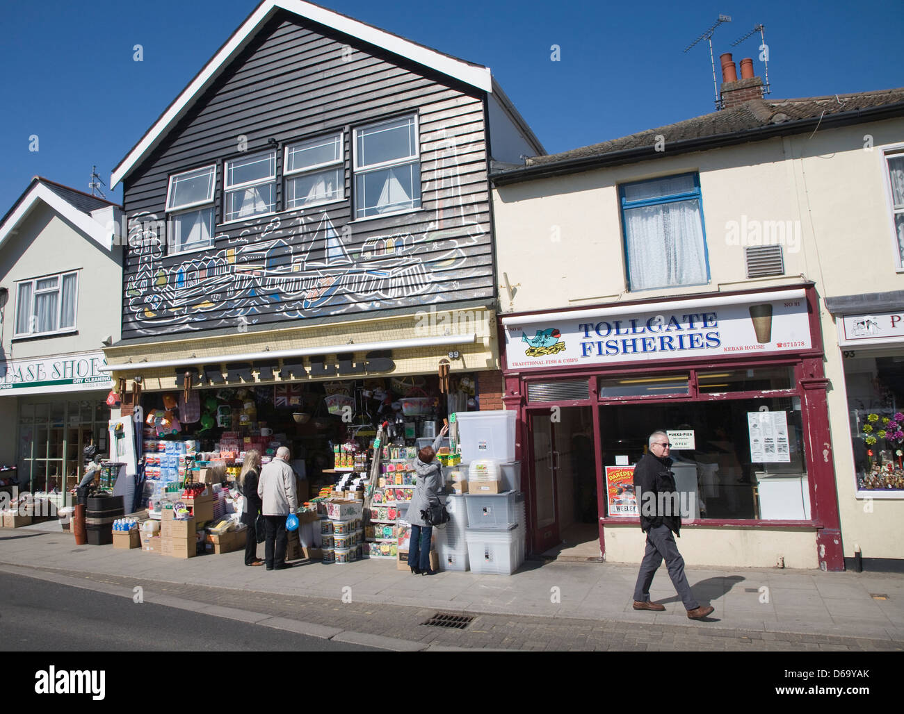 Shops in Walton on the Naze, Essex, England Stock Photo 55538075 Alamy