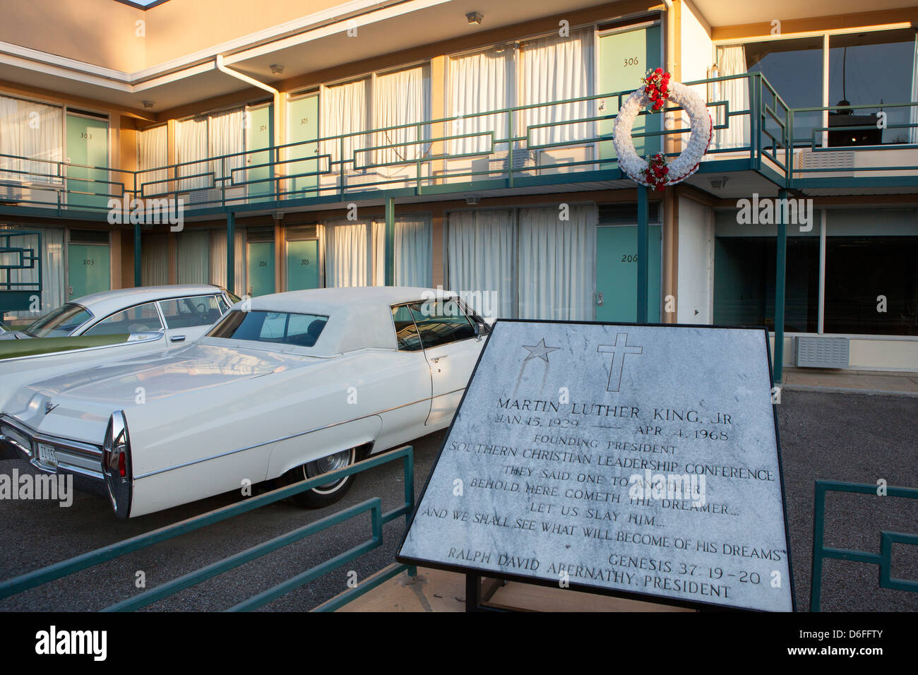 Lorraine Motel, Room 306, where Martin L. King Jr was murdered Stock