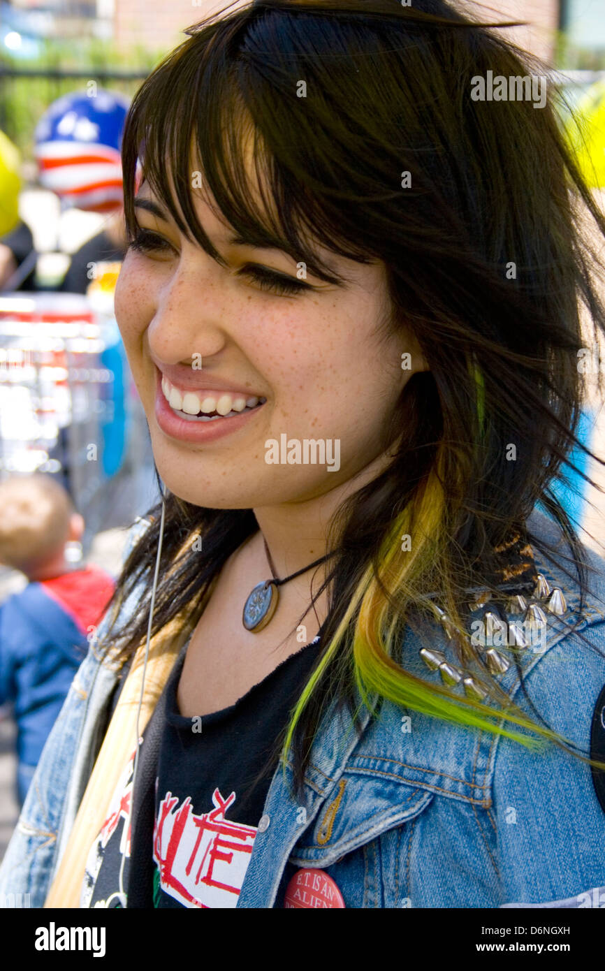 Cute Latina Teen Participant Mayday Parade And Festival