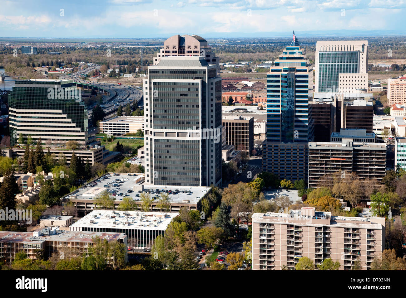 Aerial Of Downtown Sacramento, California Stock Photo, Royalty Free ...