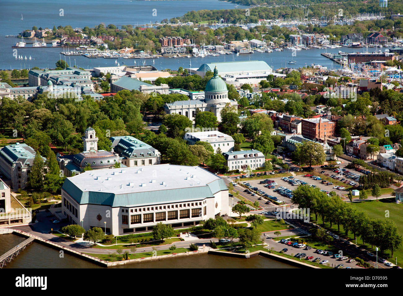Alumni Hall at the US Naval Academy, Annapolis Stock Photo, Royalty