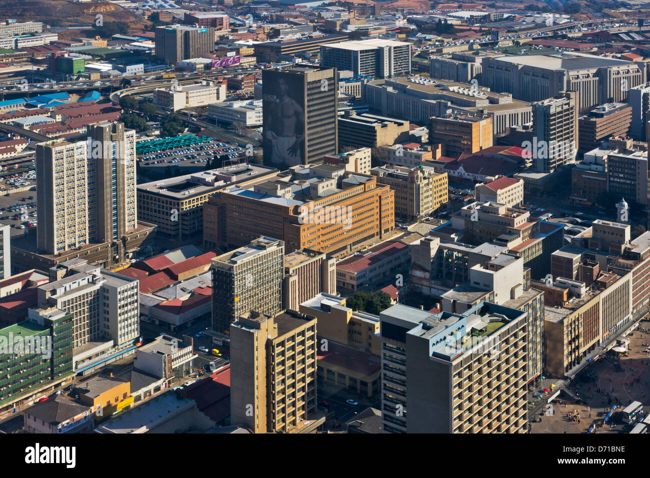 Cityscape in downtown Johannesburg, South Africa Stock Photo, Royalty