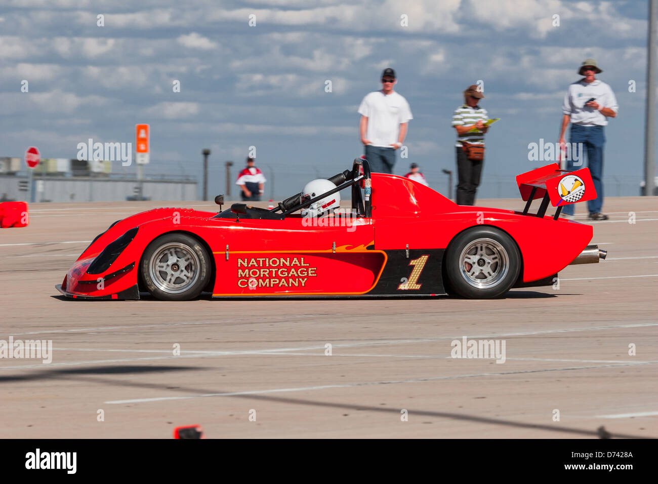A 2000 Orange Radical ProSport BModified open wheel race car in an