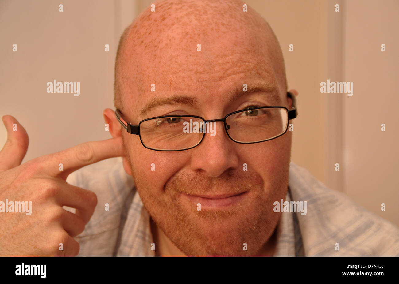 Man scratching ear Stock Photo, Royalty Free Image 56165318 Alamy