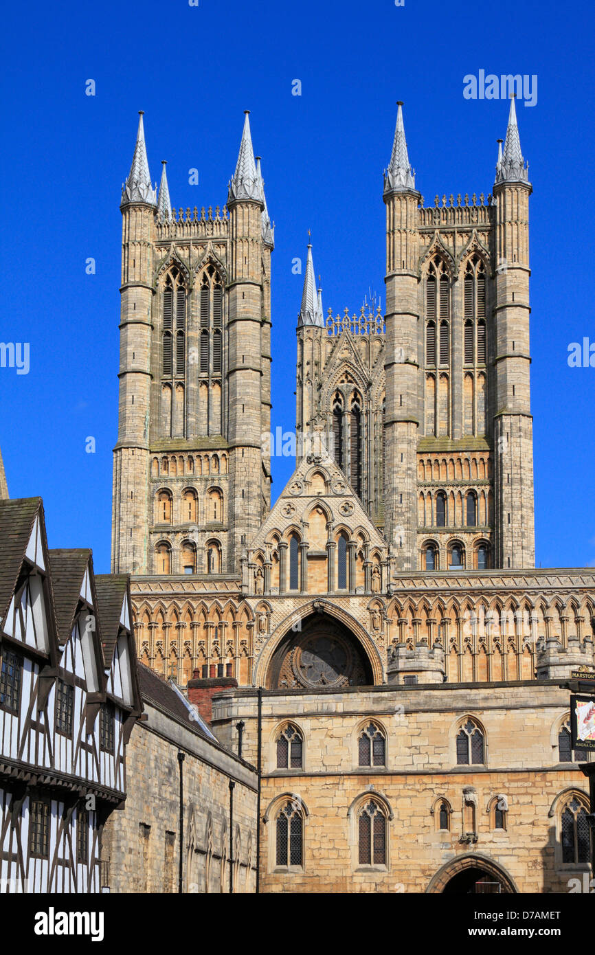 Lincoln Cathedral, Lincoln, Lincolnshire, England, UK Stock Photo
