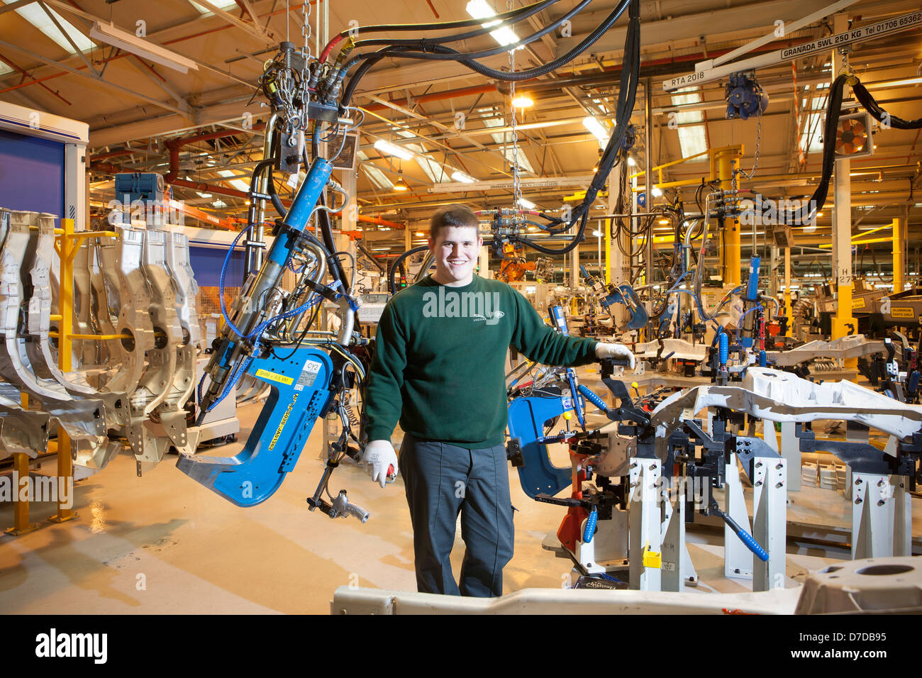 Inside Jaguar Car Plant in Castle Bromwich, Birmingham on the Stock Photo, Royalty Free Image