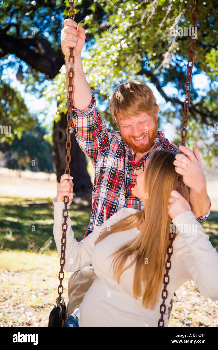 wife swinging Husband