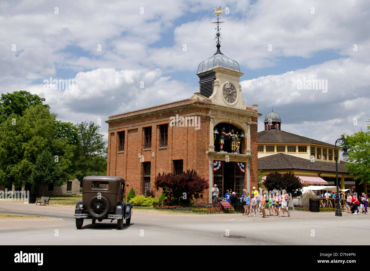 Michigan, Wyandotte. Greenfield Village. Main Street, Sir John Stock