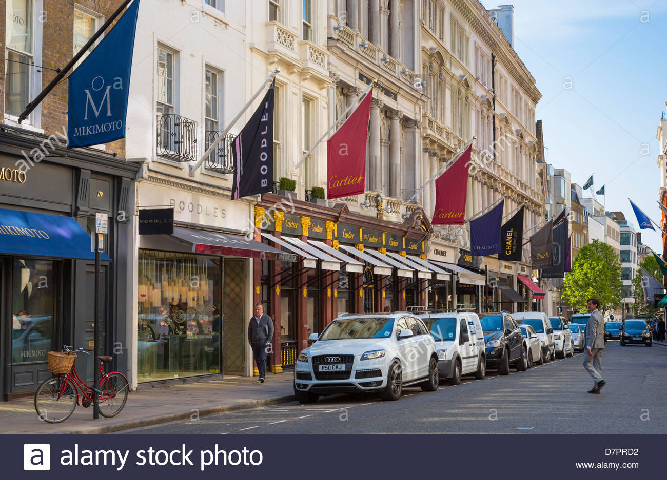 Luxury shops in Bond Street Mayfair, London, United Kingdom Stock Photo