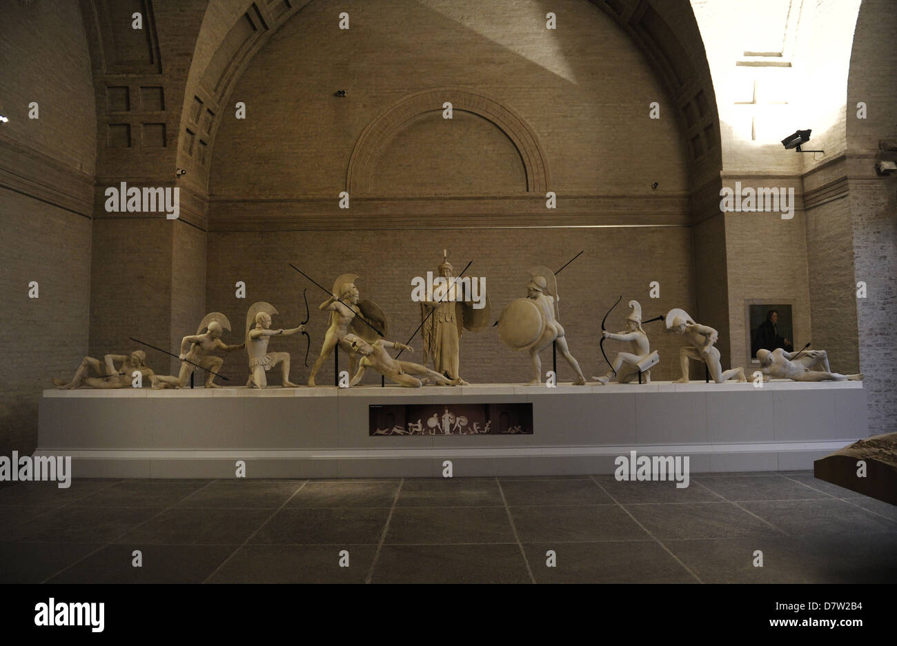 Aegina West Pediment. Sanctuary of Aphaia, Reconstruction by Bertel