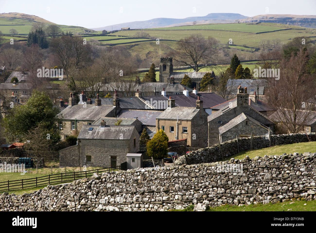 Stainforth village, (near Settle), Ribblesdale, Yorkshire Dales Stock