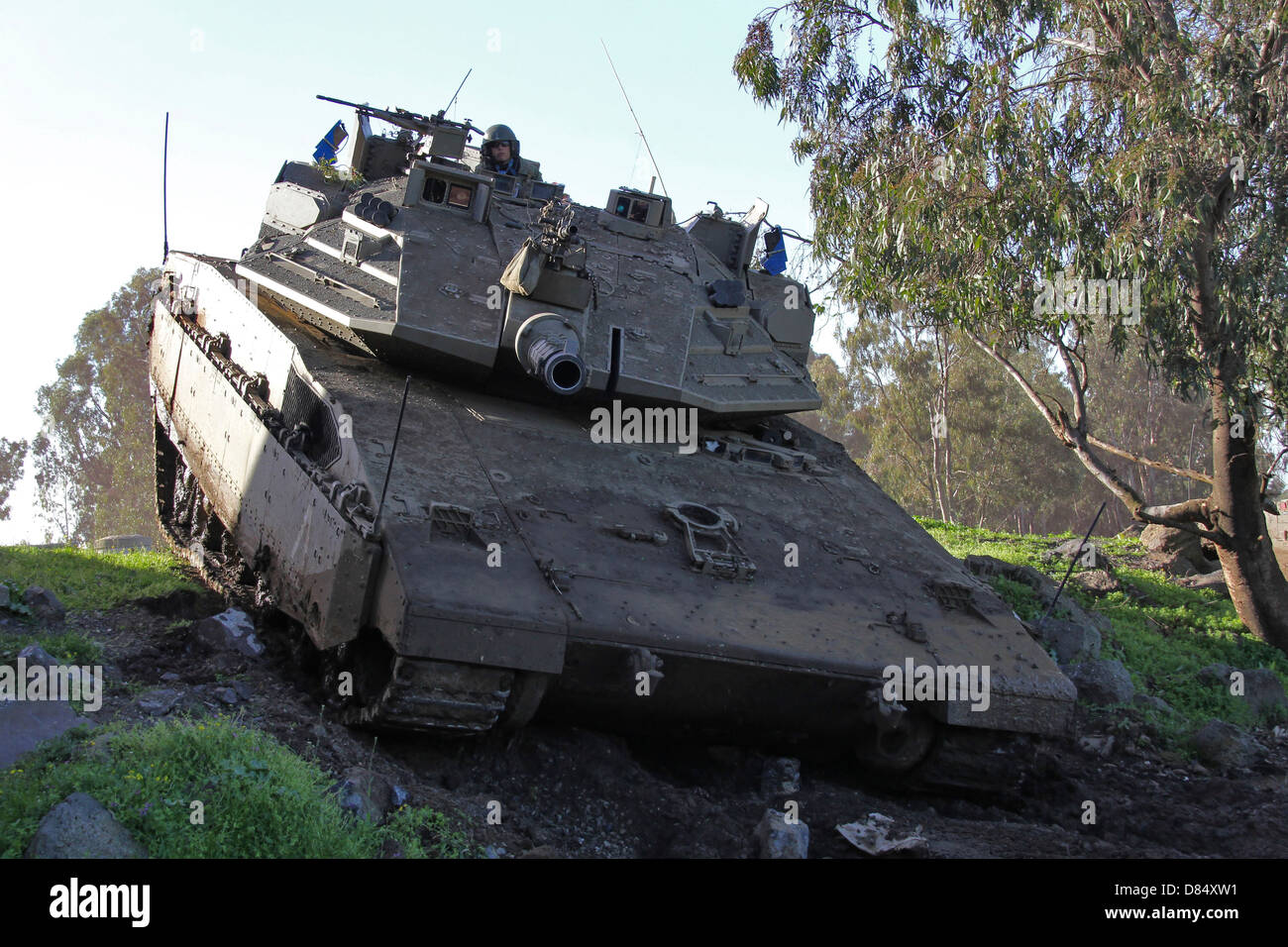 An Israel Defense Force Merkava Mark IV Main Battle Tank During An