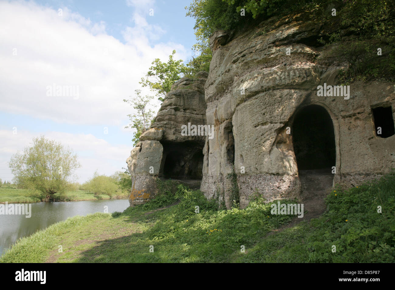 Anchor Church, Ingleby Caves, Ingleby , Derbyshire Stock Photo, Royalty