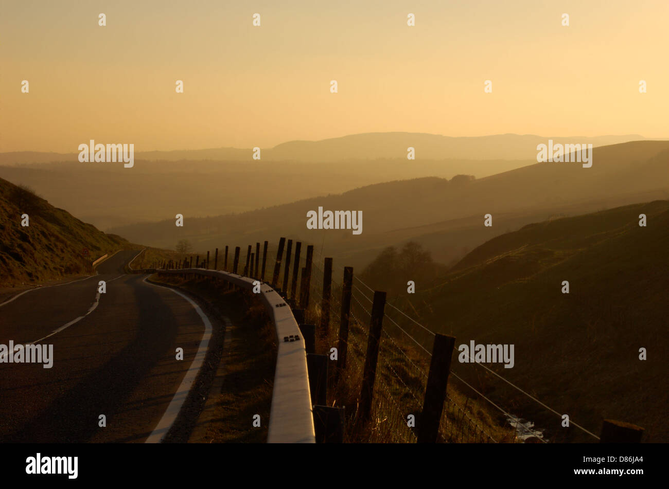 The Crow Road above Campsie Glen in East Dunbartonshire, Scotland Stock