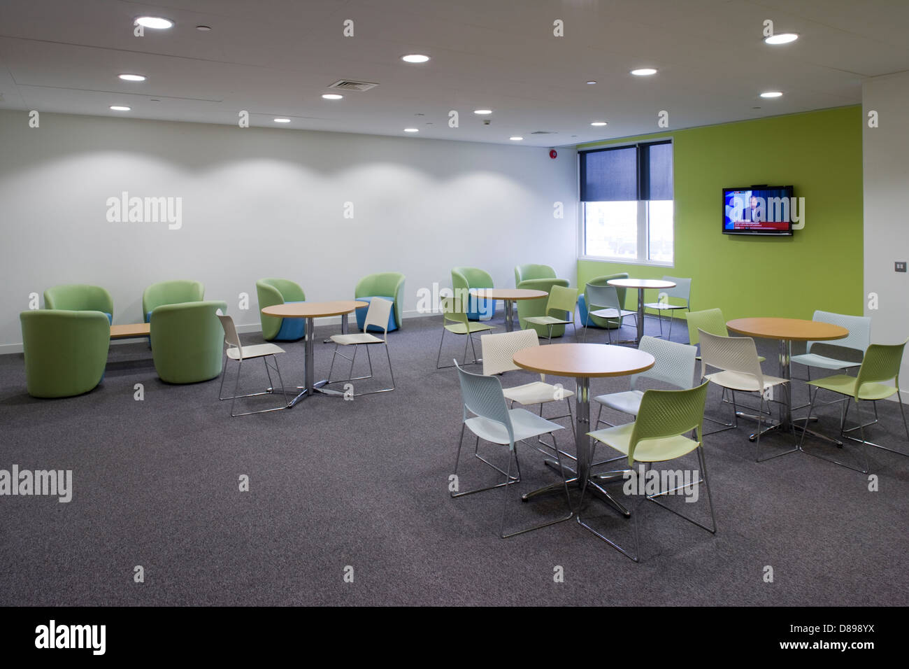 office interior kitchen staff room Stock Photo, Royalty Free Image