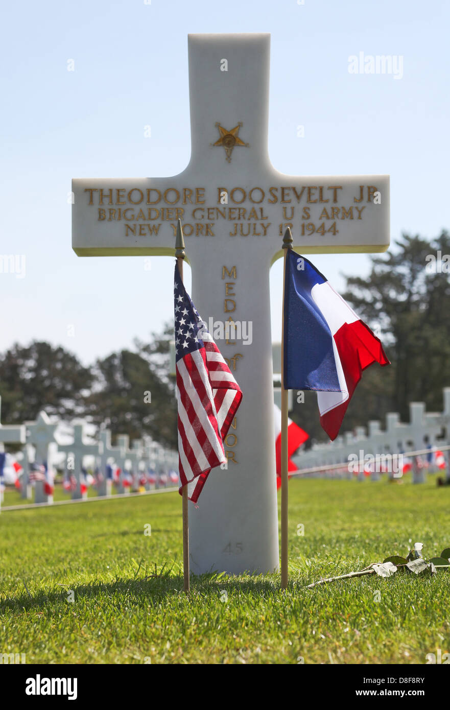 Image result for teddy roosevelt's grave at normandy