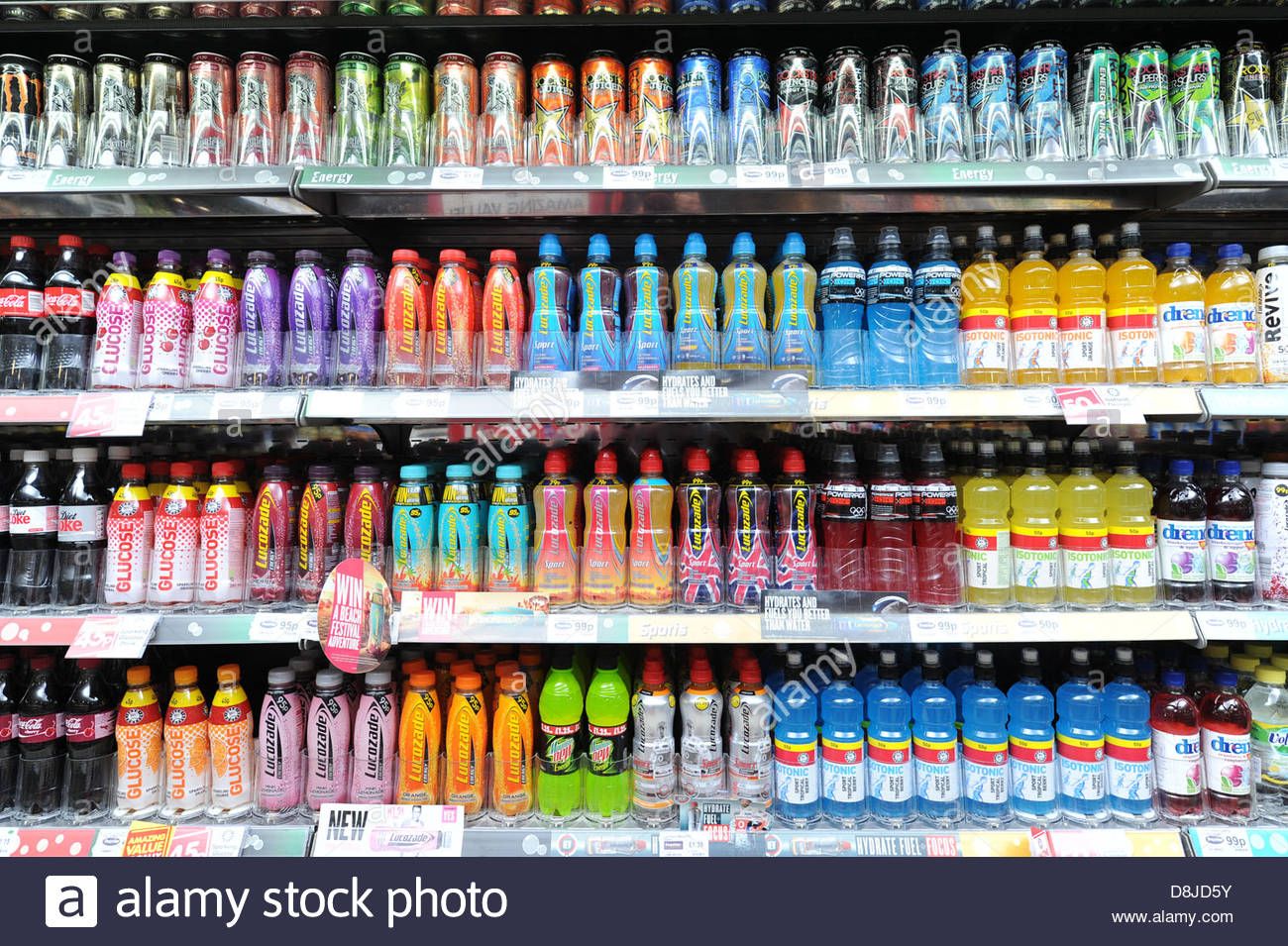 fizzy-drinks-on-a-shelf-on-display-at-a-