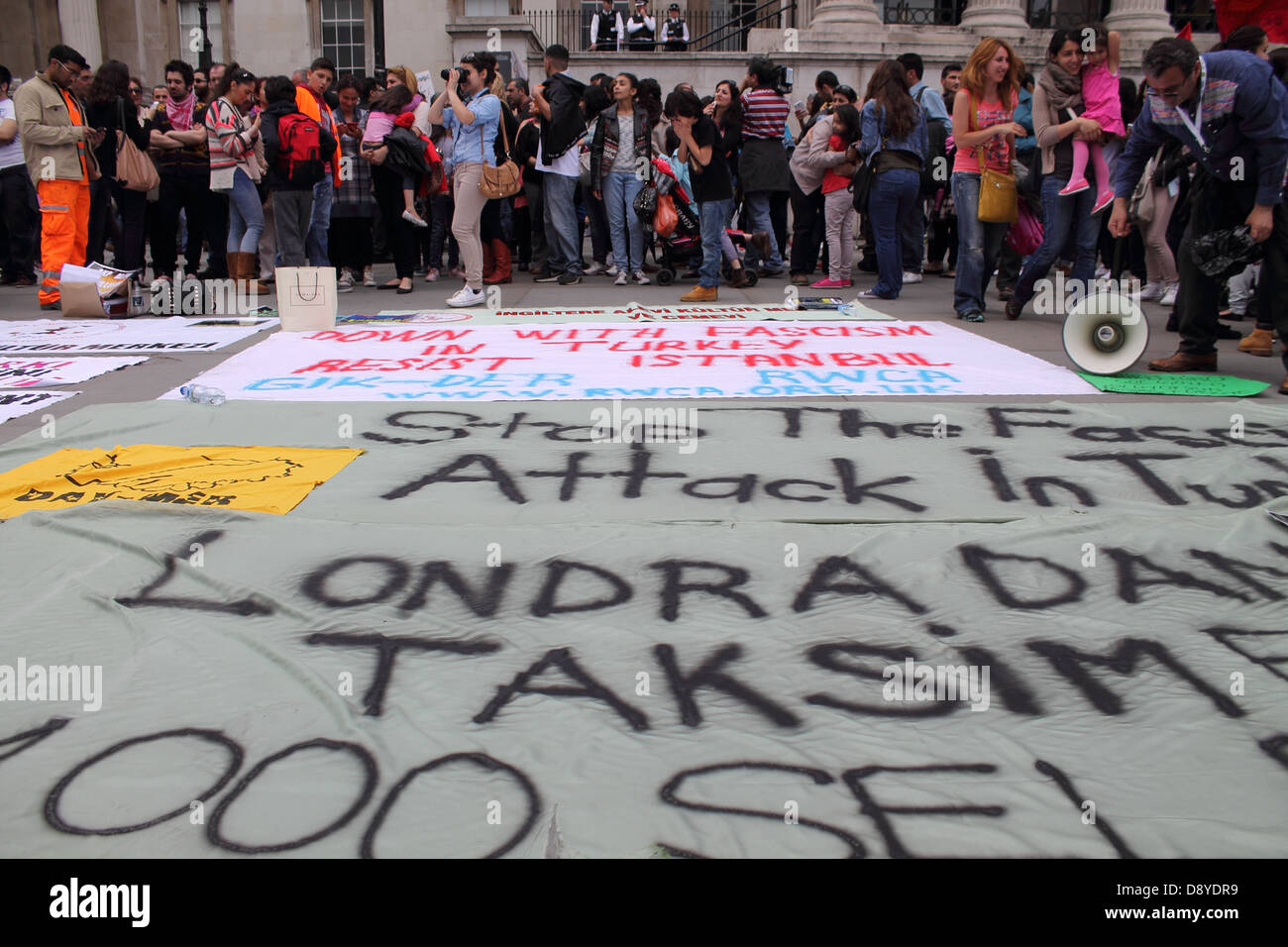 Turkish Protesters Gathered In London To Show Their Support To Gezi