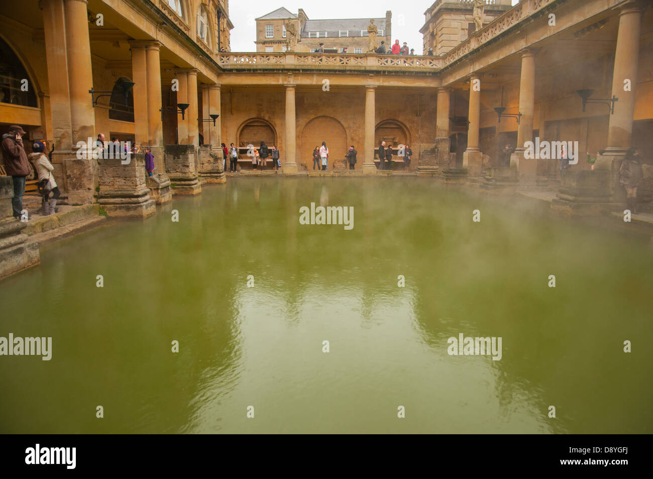 View of the Roman baths, Bath, Somerset, England Stock Photo, Royalty