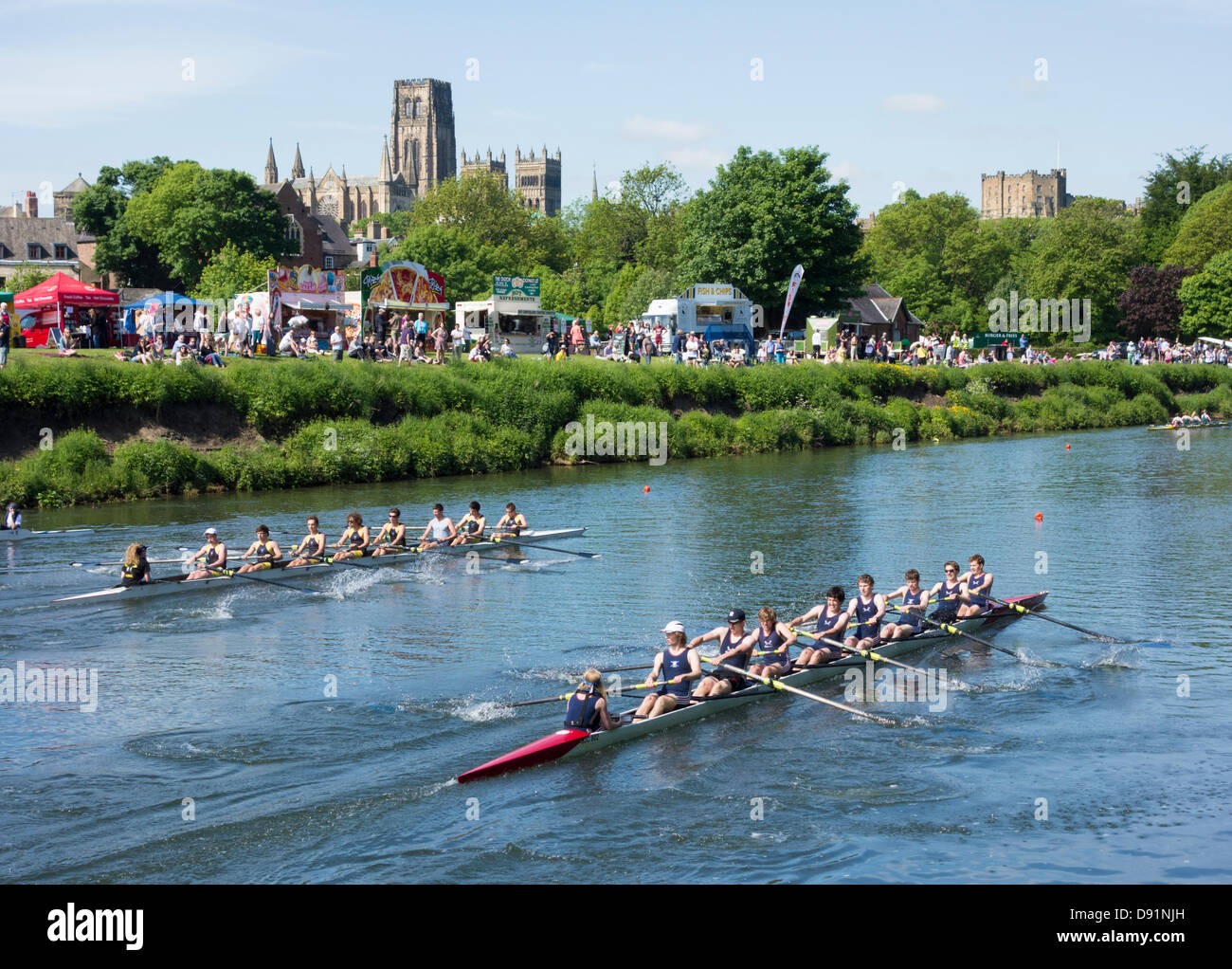Durham rowing Regatta, Durham, England, UK Stock Photo, Royalty Free