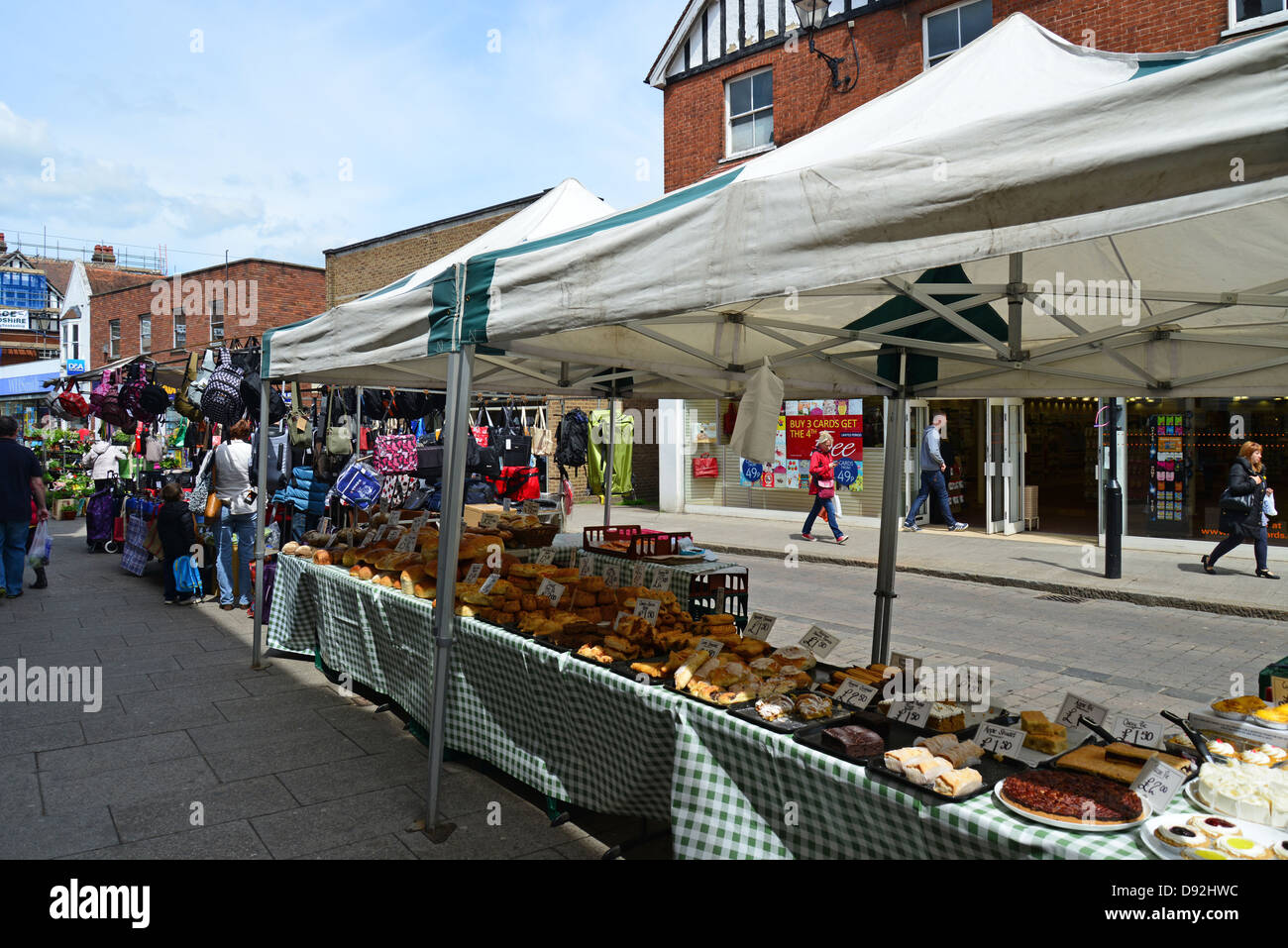 Cake and patisserie stall at Farmer's market, South Street,