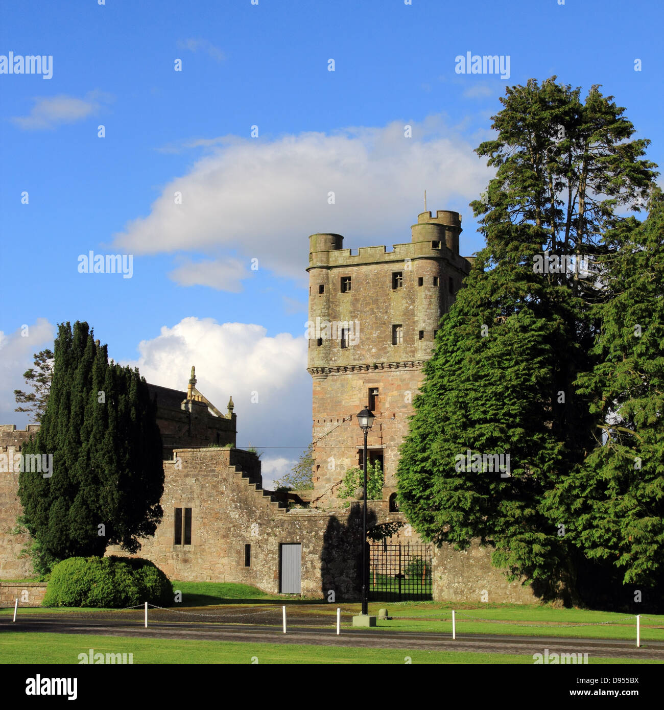 Hoddom Castle, Annandale, Dumfries and Galloway, Scotland, UK Stock